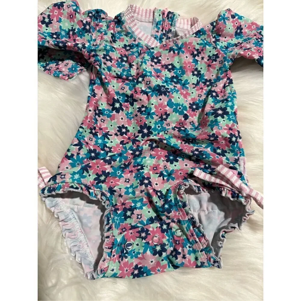 Ruffle Butts long sleeve swim wear 12-18 months